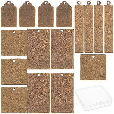 40Pcs 4 Style Metal Tags KK-SC0002-08-1