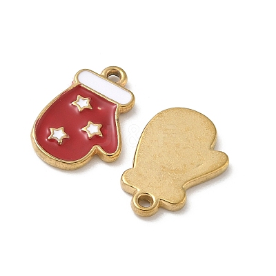 304 Stainless Steel Enamel Pendants STAS-L300-012G-20-1