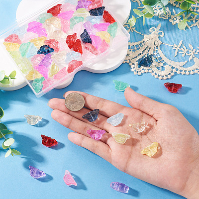 72Pcs 12 Colors Transparent Glass Beads DGLA-TA0001-53-1