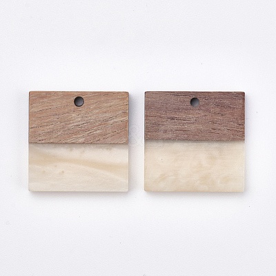 Resin & Wood Pendants X-RESI-T023-19A-1