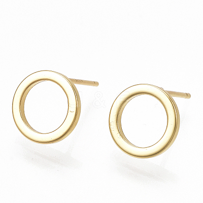 Brass Stud Earrings X-KK-S348-368-1