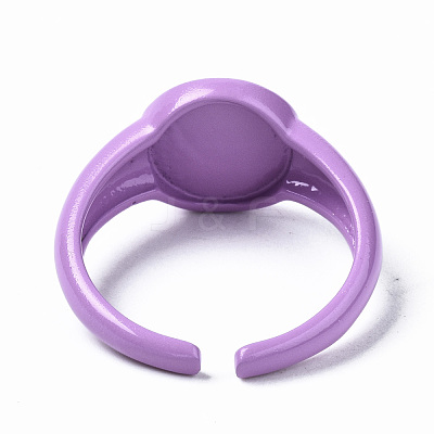 Spray Painted Brass Cuff Rings RJEW-S044-151-1