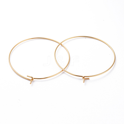316 Surgical Stainless Steel Hoop Earring Findings STAS-J025-01E-G-1