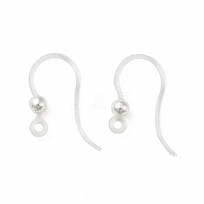 Transparent Resin Earring Hooks RESI-G050-01S-1