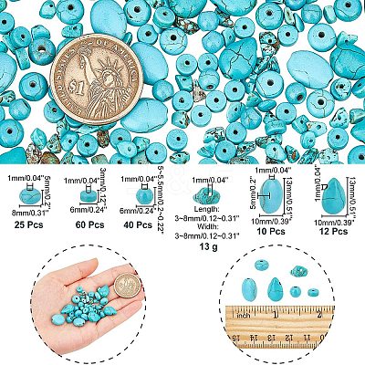 Dyed Synthetic Turquoise Beads G-AR0004-32-1