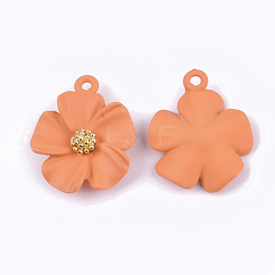 Spray Painted Alloy Pendants X-PALLOY-N0147-03B-1