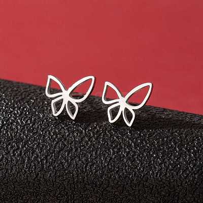 Stainless Steel Small Animal Stud Earrings for Women PW-WG87B69-18-1