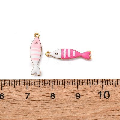 304 Stainless Steel Enamel Charms X-STAS-Q363-14B-G-1
