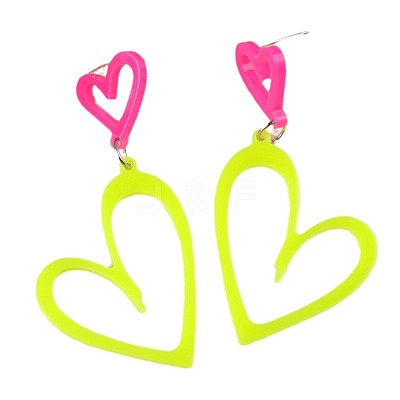 Fashionable Stainless Steel Acrylic Dangle Stud Earrings FS-WGAB06E-03-1