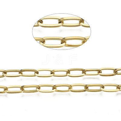 304 Stainless Steel Paperclip Chains STAS-R115-02A-1