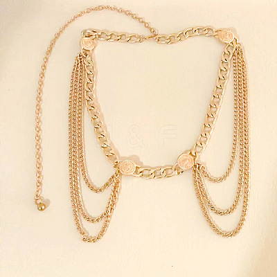 Alloy Coin Multi-Layered Tassel Waist Belly Chains for Women FS-WG6A682-01-1