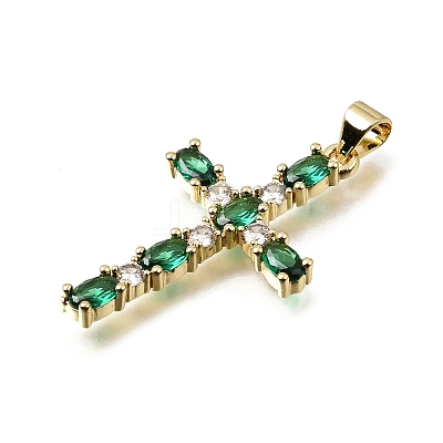 Easter Brass Pave Cubic Zirconia Pendants CU-E002-01F-G05-1