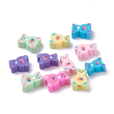 Handmade Polymer Clay Beads CLAY-I010-09-1