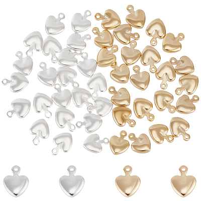 50Pcs 2 Colors Brass Charms KK-BBC0017-03-1