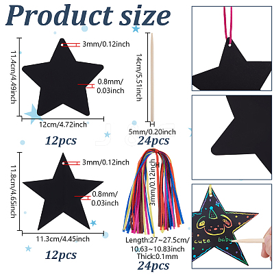 Star Scratch Crafts for Kids DIY-WH0740-68-1