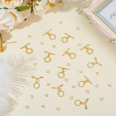 12Pcs 3 Styles Brass Toggle Clasps KK-ME0002-31-1