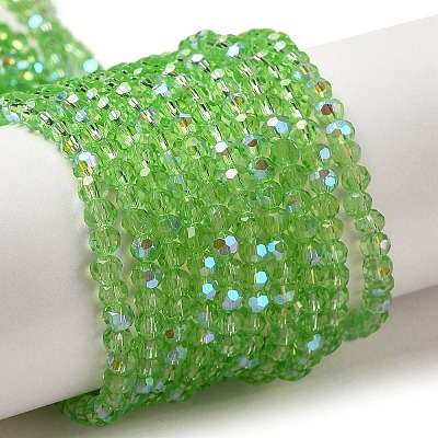 Electroplate Transparent Glass Beads Strands EGLA-A035-T3mm-L09-1