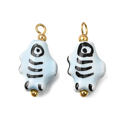 Handmade Porcelain Pendants PR-CBA0027-03G-02-1