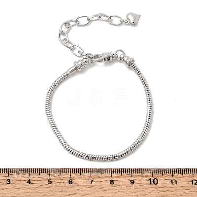 Brass Snake Chain Bracelets for Women BJEW-H639-08P-1