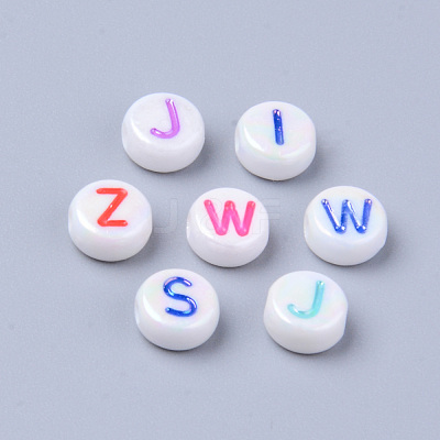 Opaque White Acrylic Beads X-MACR-S273-46-1