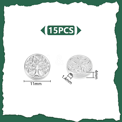 15Pcs 316 Stainless Steel Beads STAS-UN0056-13-1