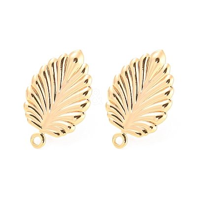 Rack Plating Brass Stud Earring Findings KK-M261-44G-1