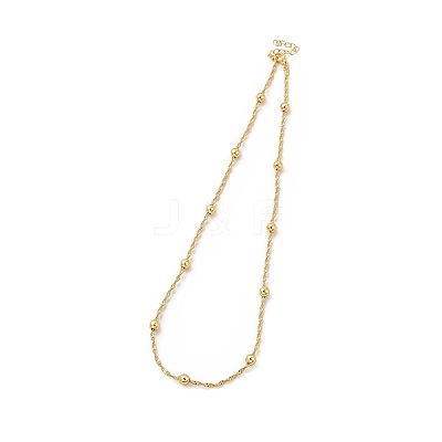 Rack Plating Brass Satellite Chain Necklace for Women NJEW-F304-01G-1