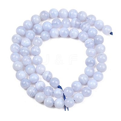 Natural Blue Lace Agate Beads Strands G-D106-A01-6mm-1