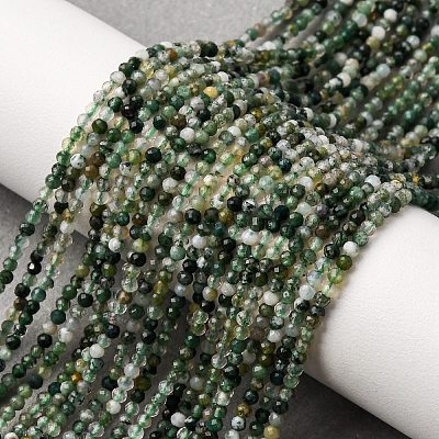 Natural Moss Agate Beads Strands G-A129-2mm-01A-1