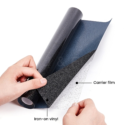 A4 Glitter Heat Transfer Vinyl Film DIY-WH0148-46C-01-1