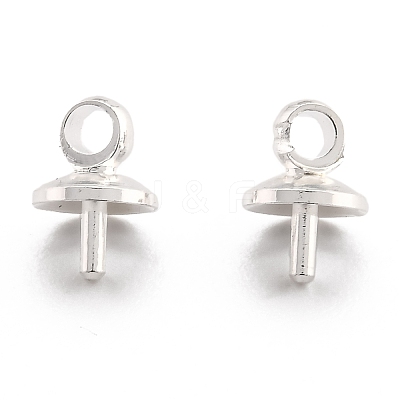Brass Cup Pearl Peg Bails Pin Pendants KK-H759-29C-S-1