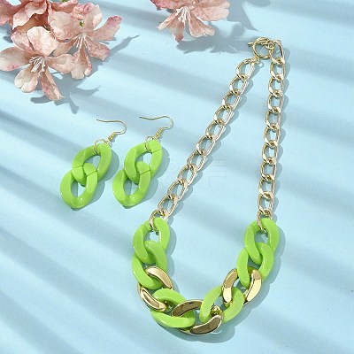 Acrylic Chains Jewelry Set SJEW-JS01288-03-1