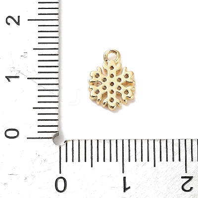 Brass Micro Pave Cubic Zirconia Charms KK-D427-05A-G-1