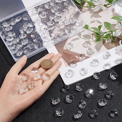 100Pcs Octagon Sew on Glass Rhinestone GLAA-SP0001-82A-02-1