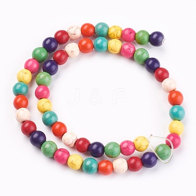 Synthetic Turquoise Beads Strands TURQ-G106-4mm-02P-1