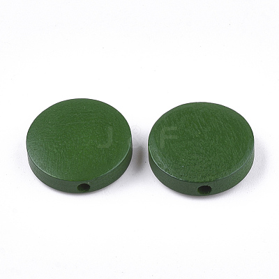Painted Natural Wood Beads WOOD-S049-02B-04-1