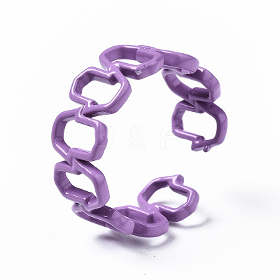 Spray Painted Brass Cuff Rings RJEW-S044-148-1