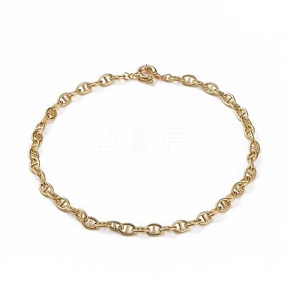 Brass Mariner Link Chain Necklaces NJEW-JN03247-1