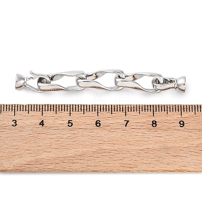 Brass Fold Over Clasps KK-P291-18P-1