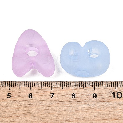Frosted Transparent Acrylic European Beads AC-CBAE09B-07-1