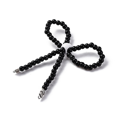 Alloy & Glass Bowknot Chandelier Component Links PALLOY-D359-02A-1