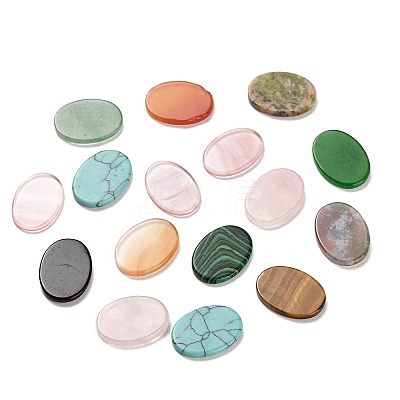 Natural & Synthetic Mixed Gemstone Cabochons G-M424-12-1
