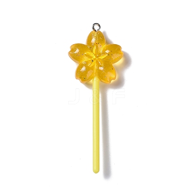 Luminous Translucent Resin Big Pendants RESI-D057-09-1