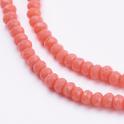 Opaque Solid Color Glass Bead Strands X-GLAA-F078-A03-1
