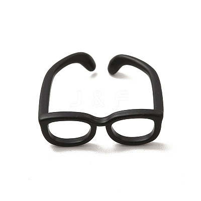 Brass Glasses Frame Open Cuff Ring for Women LS-RJEW-F140-140EB-1