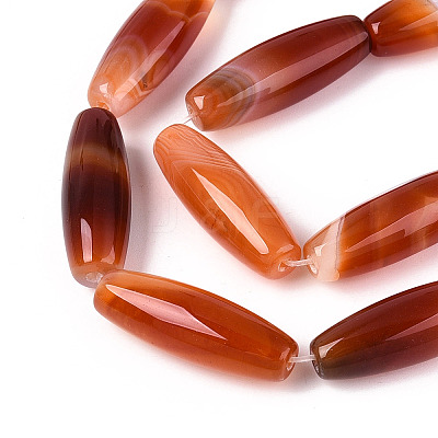 Natural Striped Agate/Banded Agate Beads Strands G-S280-10E-1