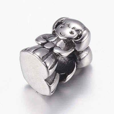 304 Stainless Steel European Beads STAS-E144-309AS-1