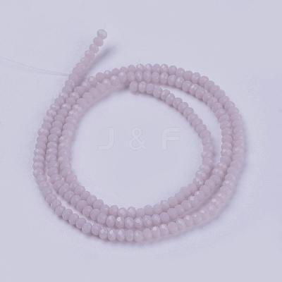 Opaque Solid Color Glass Bead Strands GLAA-F076-A12-1