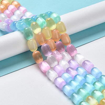 Natural Selenite Beads Strands X-G-F750-M-1