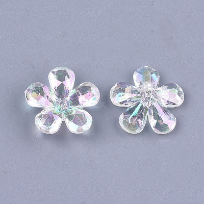 Transparent Acrylic Bead Caps TACR-T007-05A-1